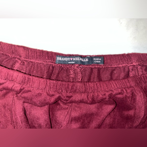 Burgundy suede skater skirt - Picture 3 of 3